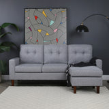 Pisa – Small Corner Sofa Bed with Reversible Chaise  - Soft Woven Fabric