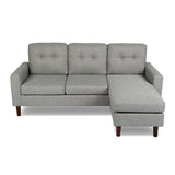 Pisa – Small Corner Sofa Bed with Reversible Chaise  - Soft Woven Fabric