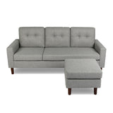 Pisa – Small Corner Sofa Bed with Reversible Chaise  - Soft Woven Fabric