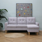 Pisa – Small Corner Sofa Bed with Reversible Chaise  - Soft Woven Fabric