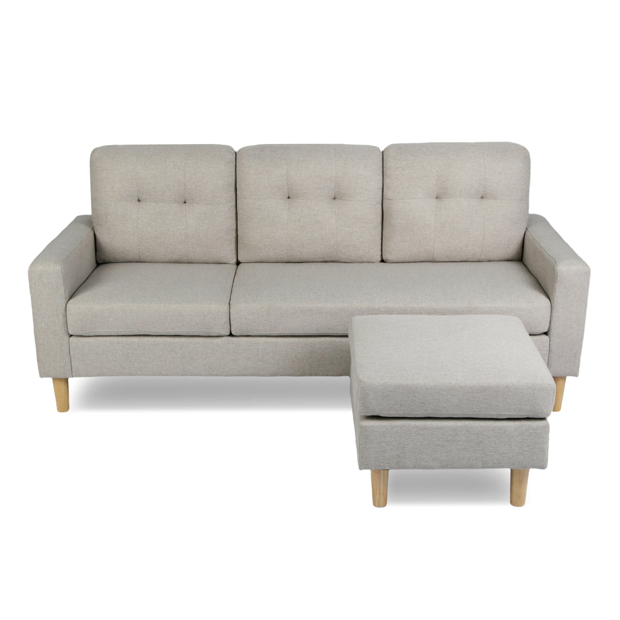Pisa – Small Corner Sofa Bed with Reversible Chaise  - Soft Woven Fabric