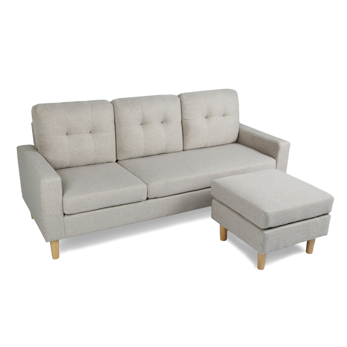 Pisa – Small Corner Sofa Bed with Reversible Chaise  - Soft Woven Fabric