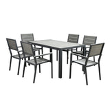 Python - Garden Dining Set - Patio Table and 6 Chairs