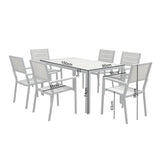 Python - Garden Dining Set - Patio Table and 6 Chairs