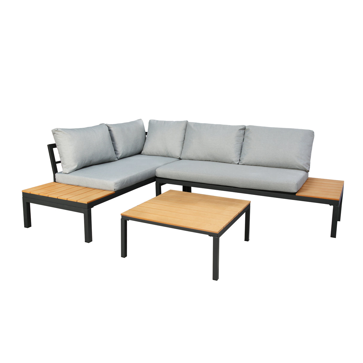 Rhea Platform Corner Sofa – 4-Seater Garden Lounge Set with Table