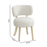 Sara Beige Fabric Dressing Chair