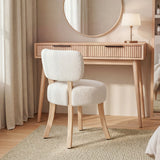 Sara Beige Fabric Dressing Chair