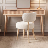 Sara Beige Fabric Dressing Chair