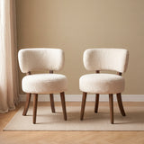 Sara Beige Fabric Dressing Chair