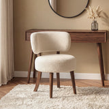 Sara Beige Fabric Dressing Chair