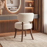 Sara Beige Fabric Dressing Chair