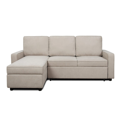 Selene - Corner Sofa Bed in Linen - Pull-out Sofa