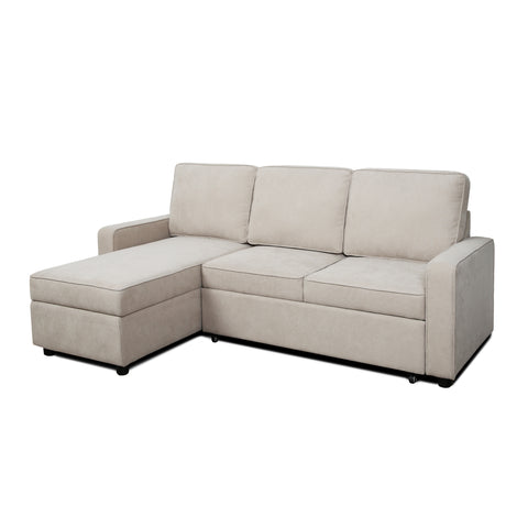 Selene - Corner Sofa Bed in Linen - Pull-out Sofa