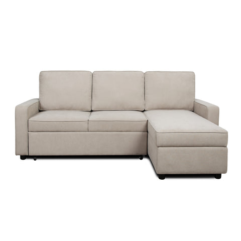 Selene - Corner Sofa Bed in Linen - Pull-out Sofa