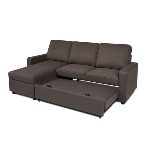 Selene - Corner Sofa Bed in Linen - Pull-out Sofa