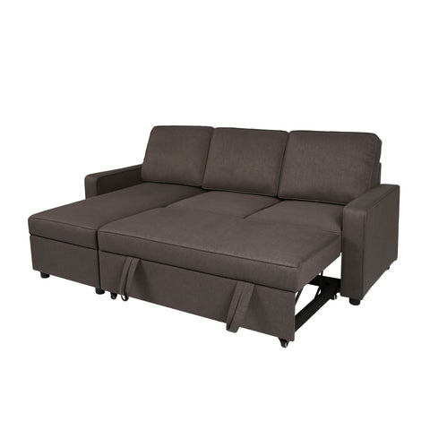 Selene - Corner Sofa Bed in Linen - Pull-out Sofa