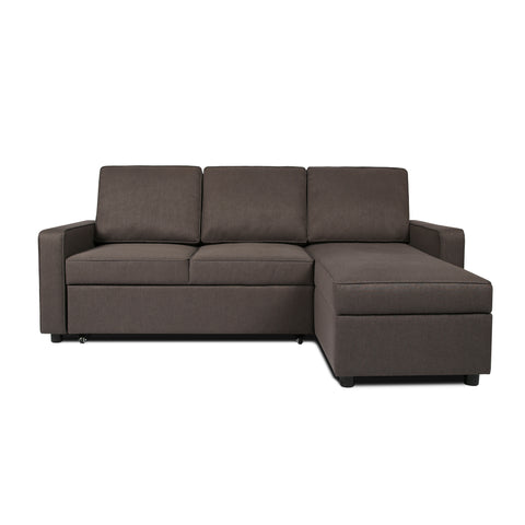 Selene - Corner Sofa Bed in Linen - Pull-out Sofa