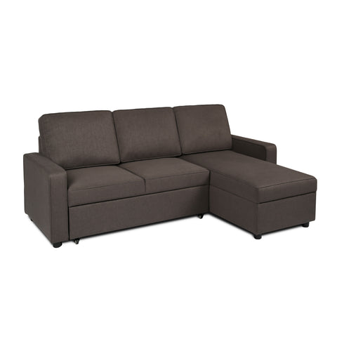 Selene - Corner Sofa Bed in Linen - Pull-out Sofa