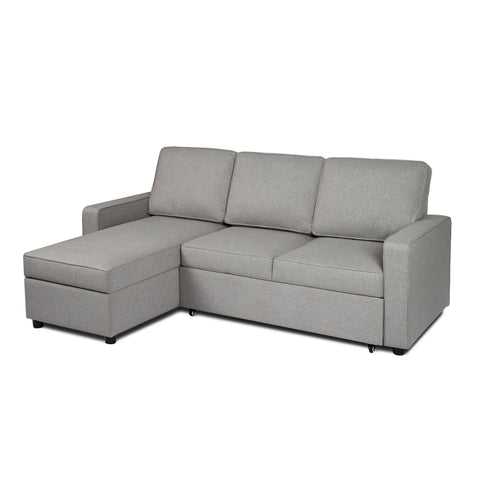 Selene - Corner Sofa Bed in Linen - Pull-out Sofa