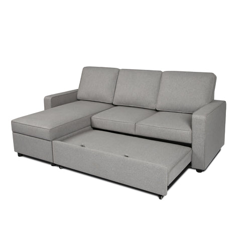 Selene - Corner Sofa Bed in Linen - Pull-out Sofa