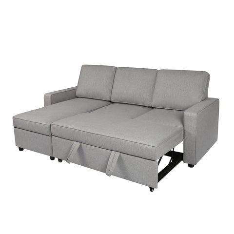 Selene - Corner Sofa Bed in Linen - Pull-out Sofa