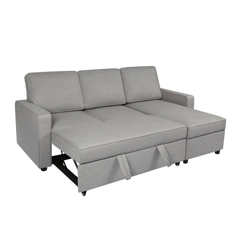 Selene - Corner Sofa Bed in Linen - Pull-out Sofa