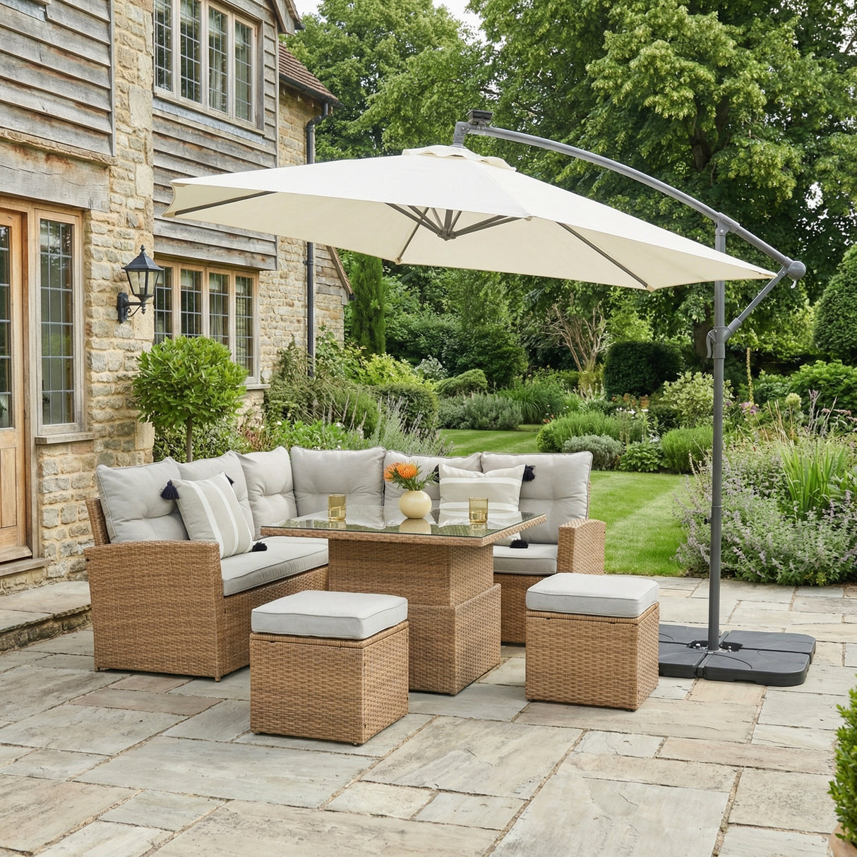 Syros Parasol 2.5m with LED Lamps