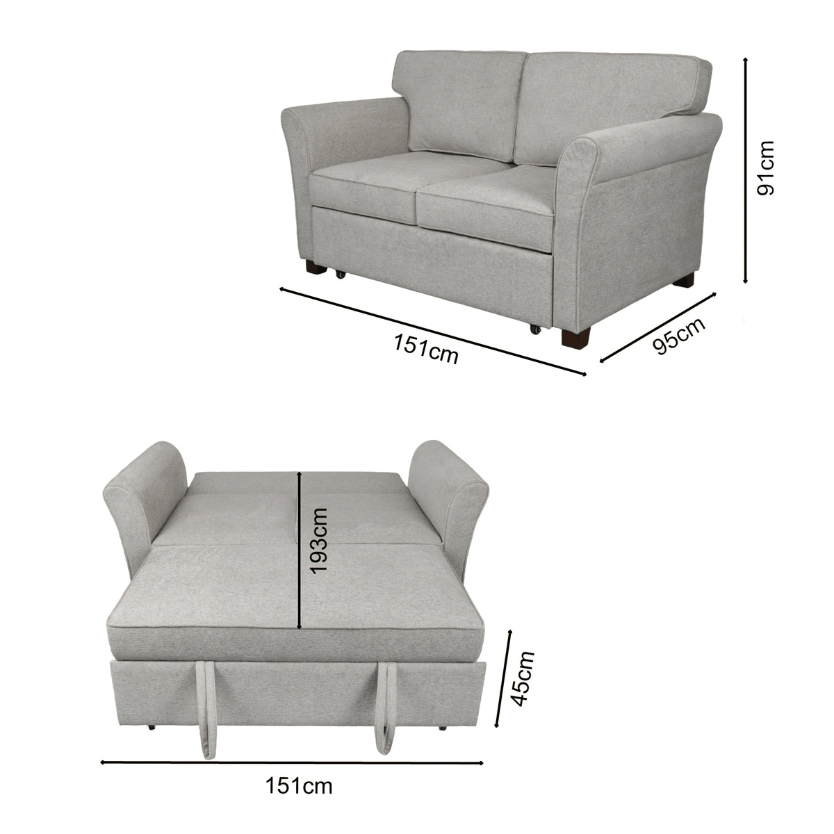Sandford 2 Seater Sofa Bed