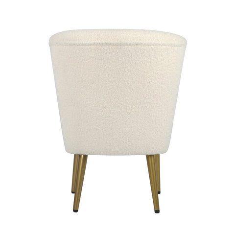 Shaun - Boucle Armchair with Golden Legs - Cream