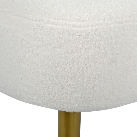 Shaun - Boucle Armchair with Golden Legs - Cream