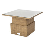 St. Tropez - Garden Corner Sofa with Rising Table - Brown/Natural - 6 Seats