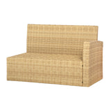 St. Tropez - Garden Corner Sofa with Rising Table - Brown/Natural - 6 Seats