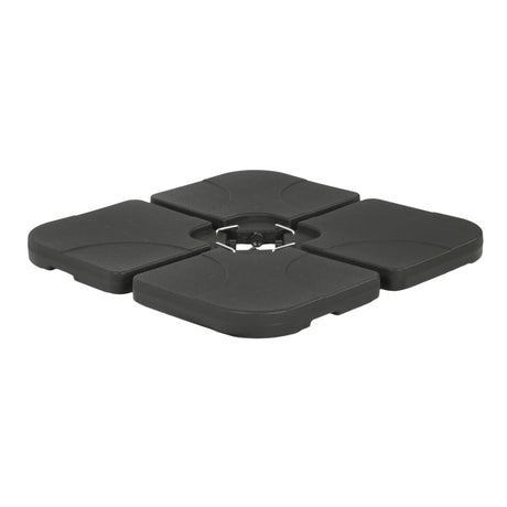 Black adjustable weight plate system on a white background