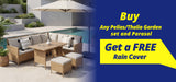 Thalia - Rattan Garden Corner 8 Seater Outdoor Sofa Dining Set with Polywood Table - Brown