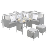 Thalia - Rattan Corner Sofa Set - 8 Seats