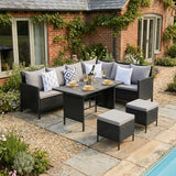 Thalia Corner Sofa Set - Polywood Top with Extra Cushions