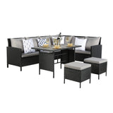 Thalia Corner Sofa Set - Polywood Top with Extra Cushions