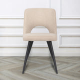 Thetis - x2 Boucle Dining Chairs - Teddy Fabric