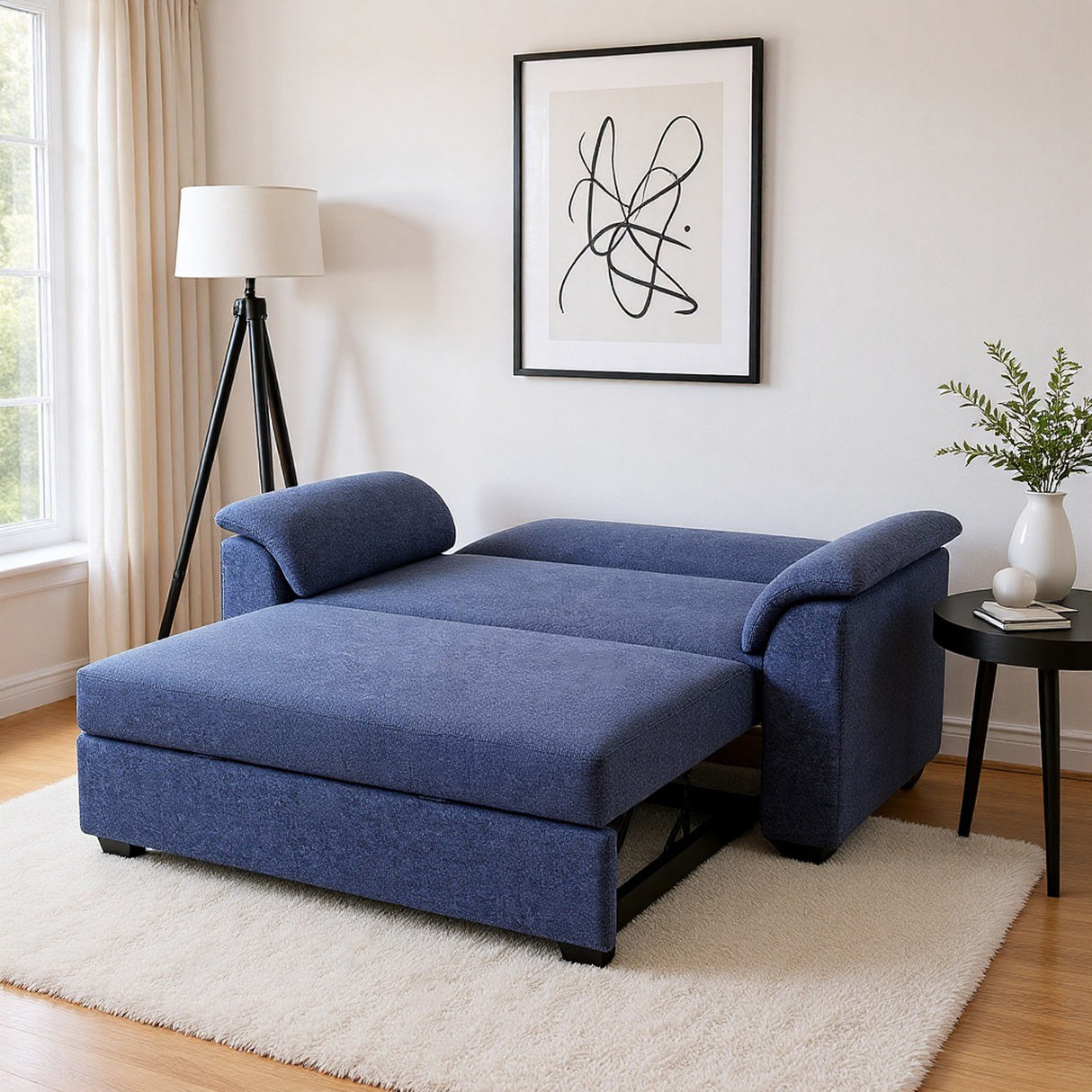 Tivoli - 2 Seater Pull-out Sofa Bed in Luxury Boucle Woven Fabric