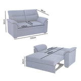 Tivoli - 2 Seater Pull-out Sofa Bed in Luxury Boucle Woven Fabric