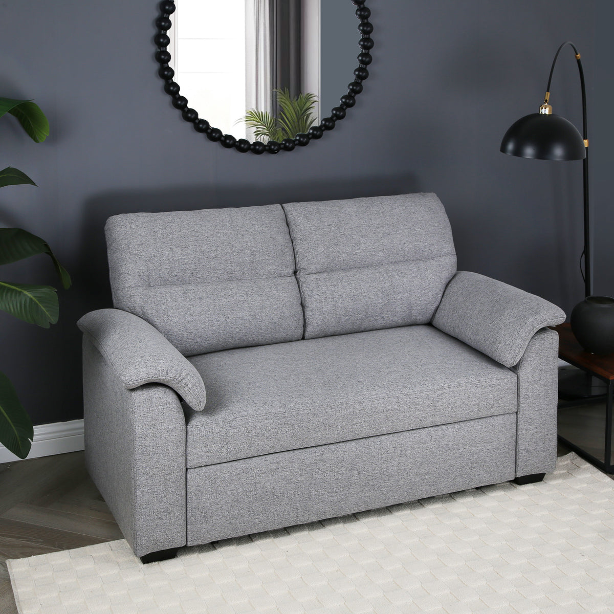 Tivoli - 2 Seater Pull-out Sofa Bed in Soft Linen Fabric – Home Garden ...