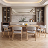 Viola Set of 2 Beige Fabric Dining Chairs