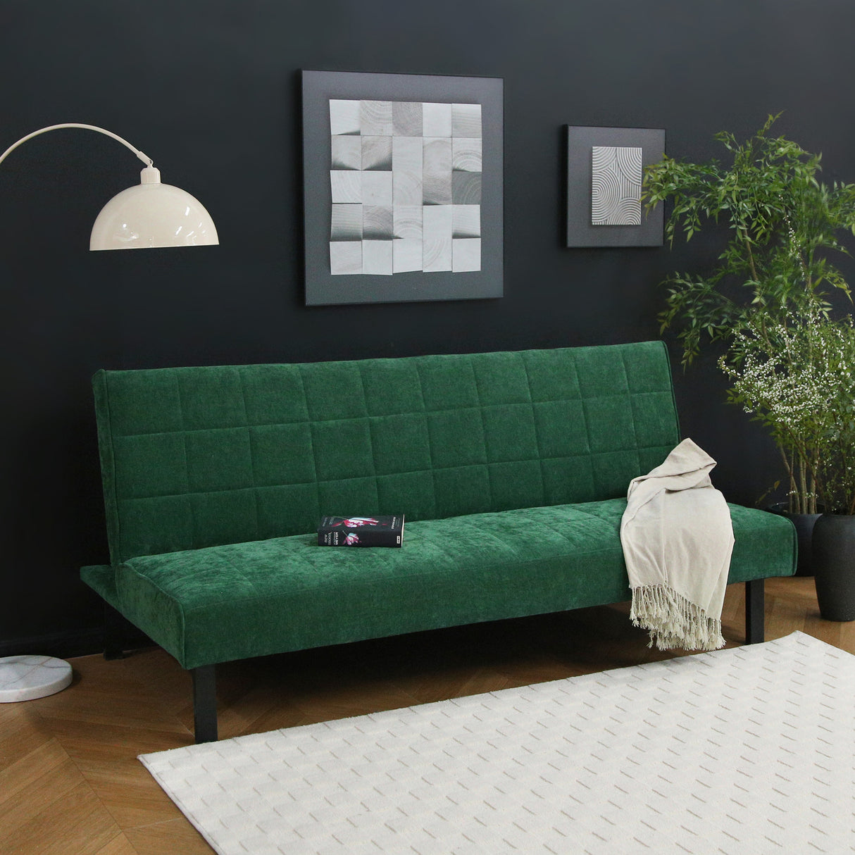 Vittoria – Click Clack Sofa Bed in Premium Textured Linen - 3-Seater