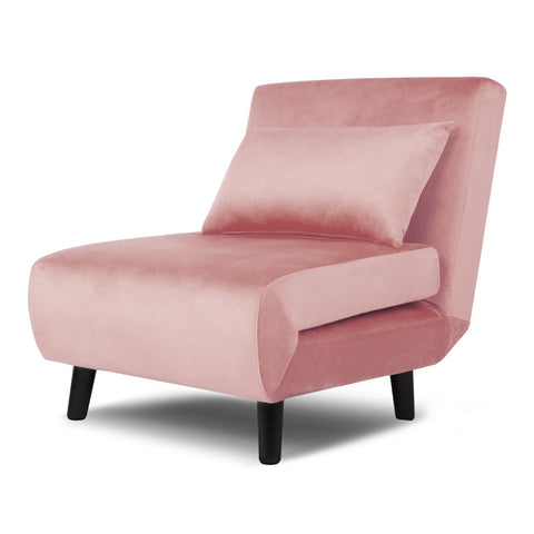 Aurora - Single Bed Chair Sofa in Velvet - 1 Seater