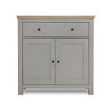 Wiltshire 2-Door Sideboard - Grey with Wooden Top