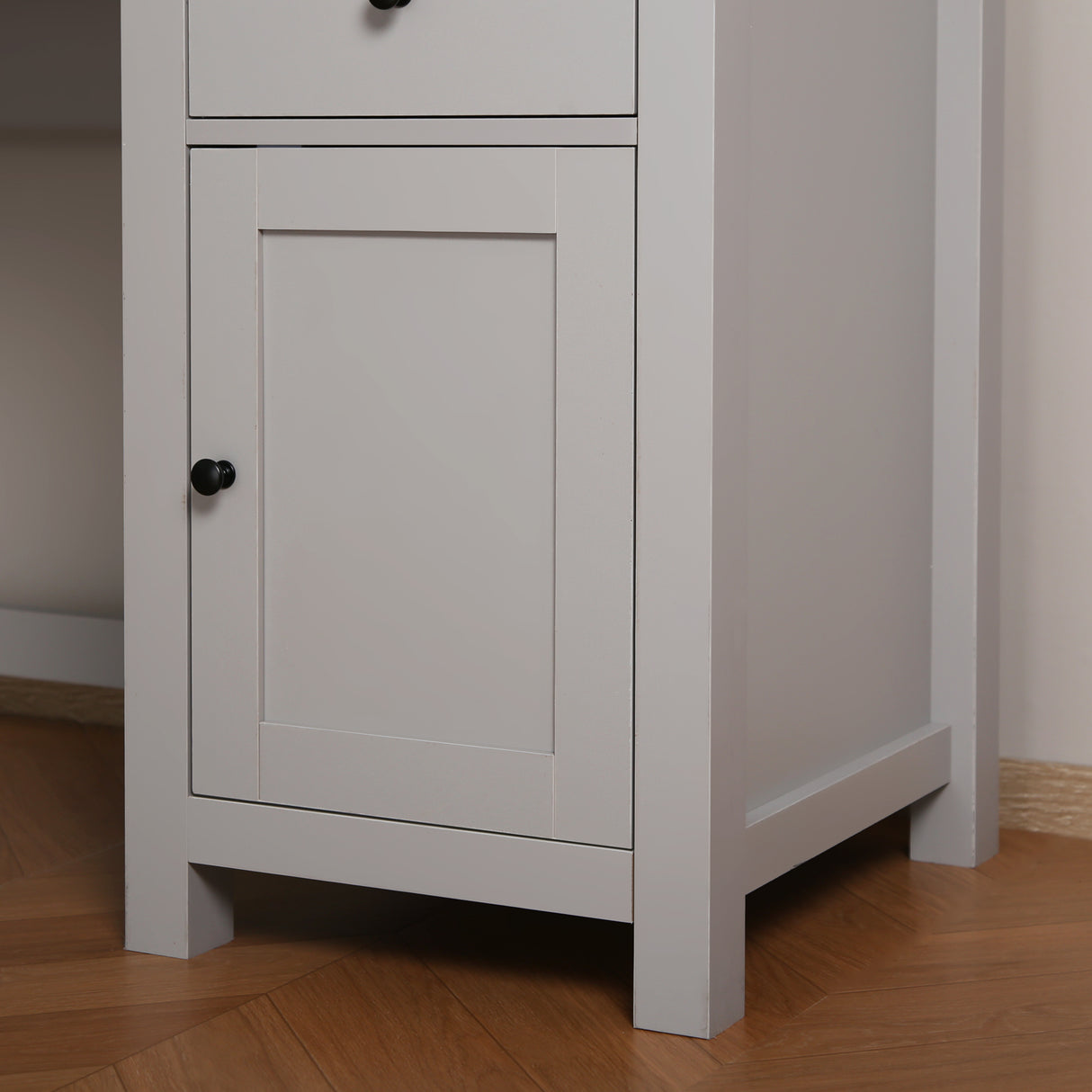 Wiltshire - Office Desk with Storage - Grey