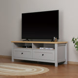 Wiltshire - TV Unit with Wooden Top - Grey