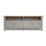 Wiltshire - TV Unit with Wooden Top - Grey