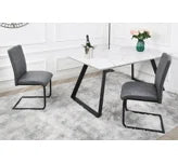 Nestor - Pair of Industrial Dining Chairs - Brown