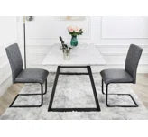 Nestor - Pair of Industrial Dining Chairs - Brown
